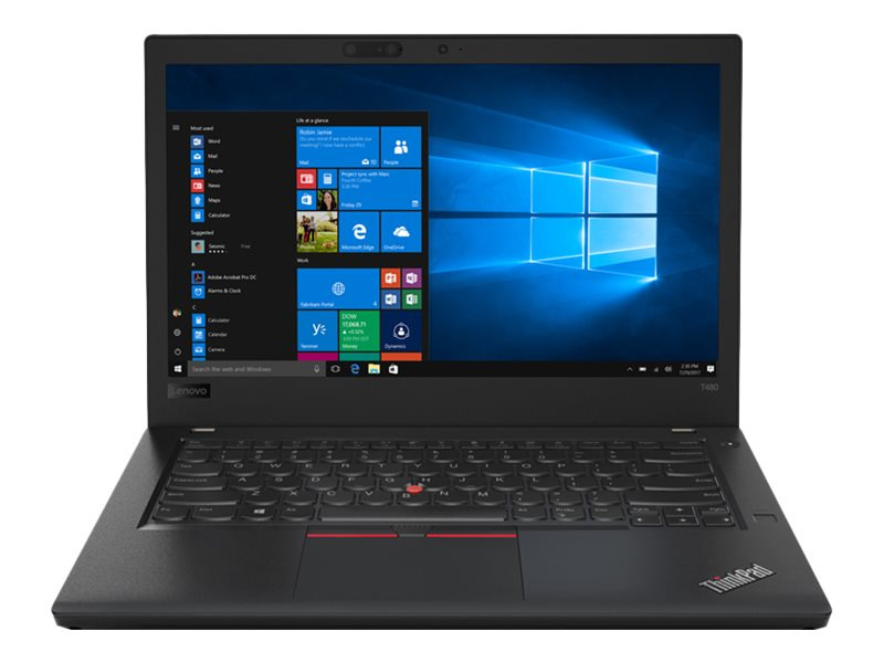 Lenovo ThinkPad T480; Intel Core i5-8350U / 1,7 GHz, 16GB RAM, 256GB SSD, 14" FHD, Wi-Fi, BT, WebCAM