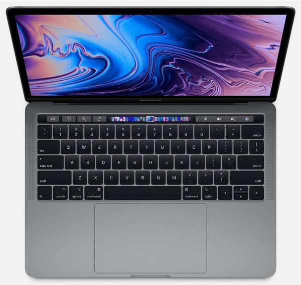 APPLE MacBook Pro 13" Touch bar (2019) A1989 Space Grey; Intel Core i7-8569U / 2,8 GHz, 16GB RAM, 51